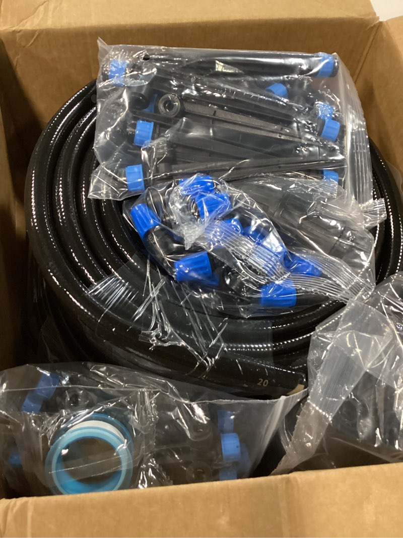 Condition photo showing New/Like New for mixc 230ft quick-connect drip irrigation system kit, automatic garden watering system with 1/4" & 1/2" fast-lock tubing - adjustable nozzles & sprinklers for garden, greenhouse, lawn, potted plants 33ft main tube+197ft 1/4'' tube