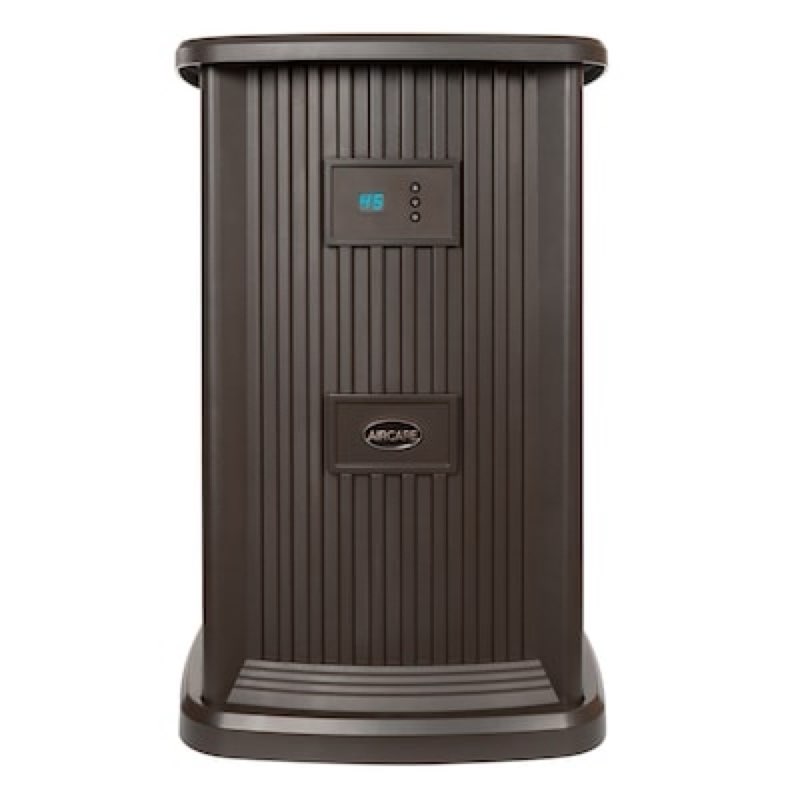 aircare pedestal evaporative large room tower humidifier - brown