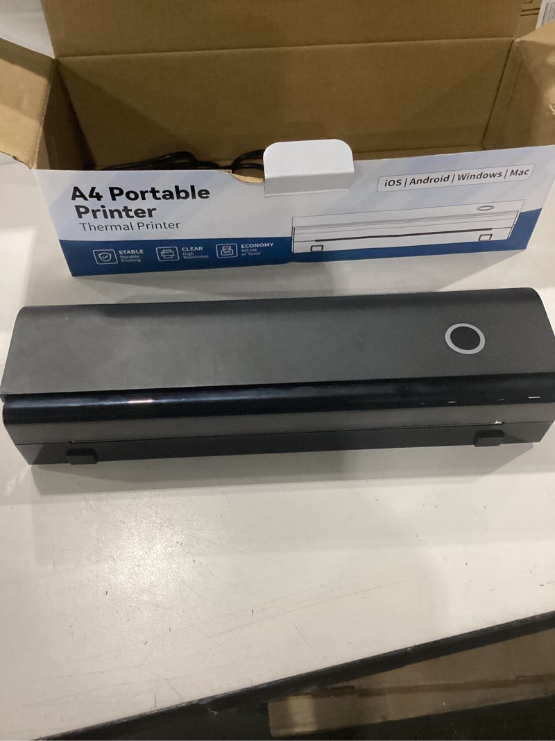 Condition photo showing As Is for Portable Printers Wireless for Travel, N80 Wireless Thermal Printer Bluetooth Inkless Printer Support 8.5" X 11" US Letter & A4, Compatible with iOS, Android, Laptop