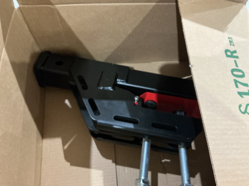 Condition photo showing As Is for 2026 new upgraded tractor clamp on trailer hitch receiver, tractor bucket hitch non-slip 2" ball mount adapter for tractor bucket kubota deere bobcat, bucket trailer hitch attachment (black)