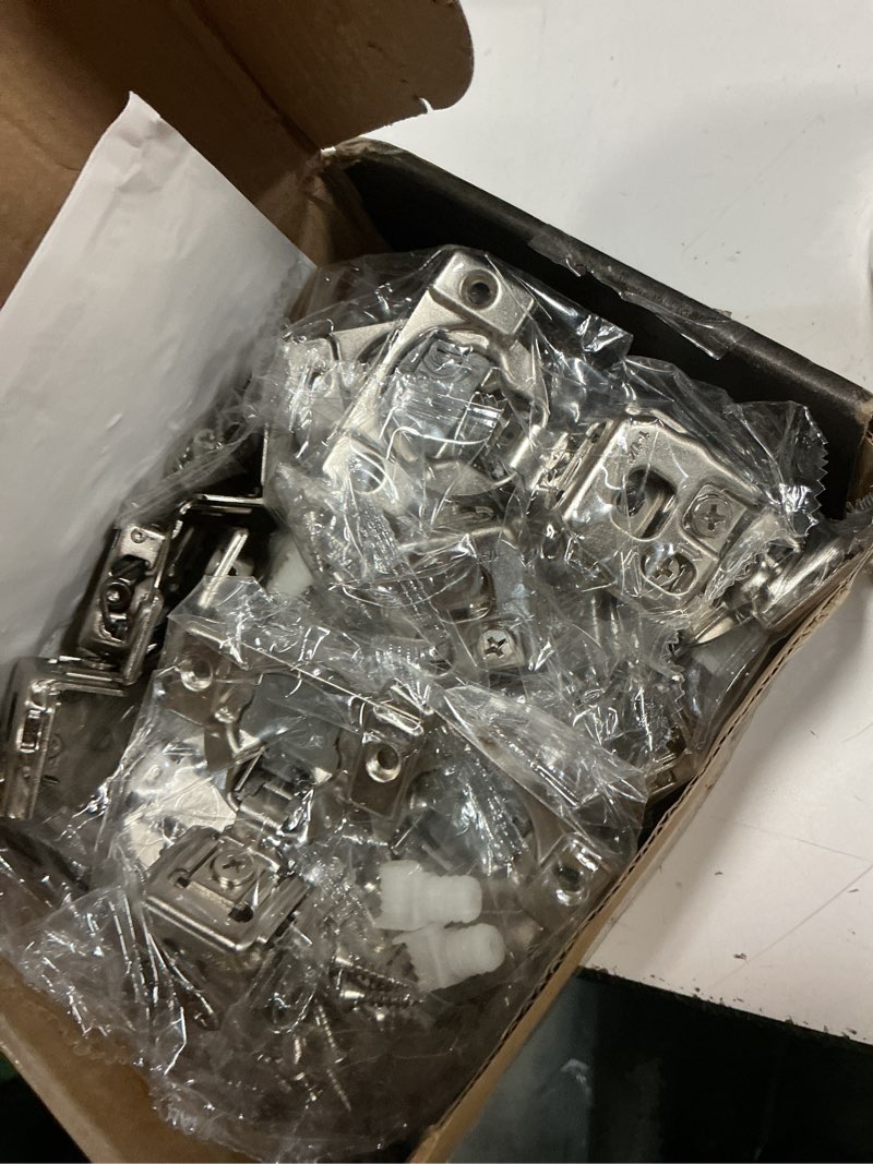 Condition photo showing Good Condition for chibery 20 pack 1-1/4" 4d overlay soft close concealed hinges for face frame door, control closing speed, smooth slow self close hinges, satin nickel, 105° open angle stainless steel cabinet hinges 1-1/4 inch overlay 20 pack