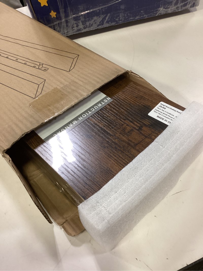 Condition photo showing New/Like New for BAYKA Floating Shelves, 22.5 inch Rustic Wood Wall Mounted Shelves for Bedroom, Living Room, Kitchen & Office, Hanging Display Shelf with 22 lbs Capacity (Rustic Brown,Set of 2) B. Rustic Brown - Americana Farmhouse Style 22.5inches