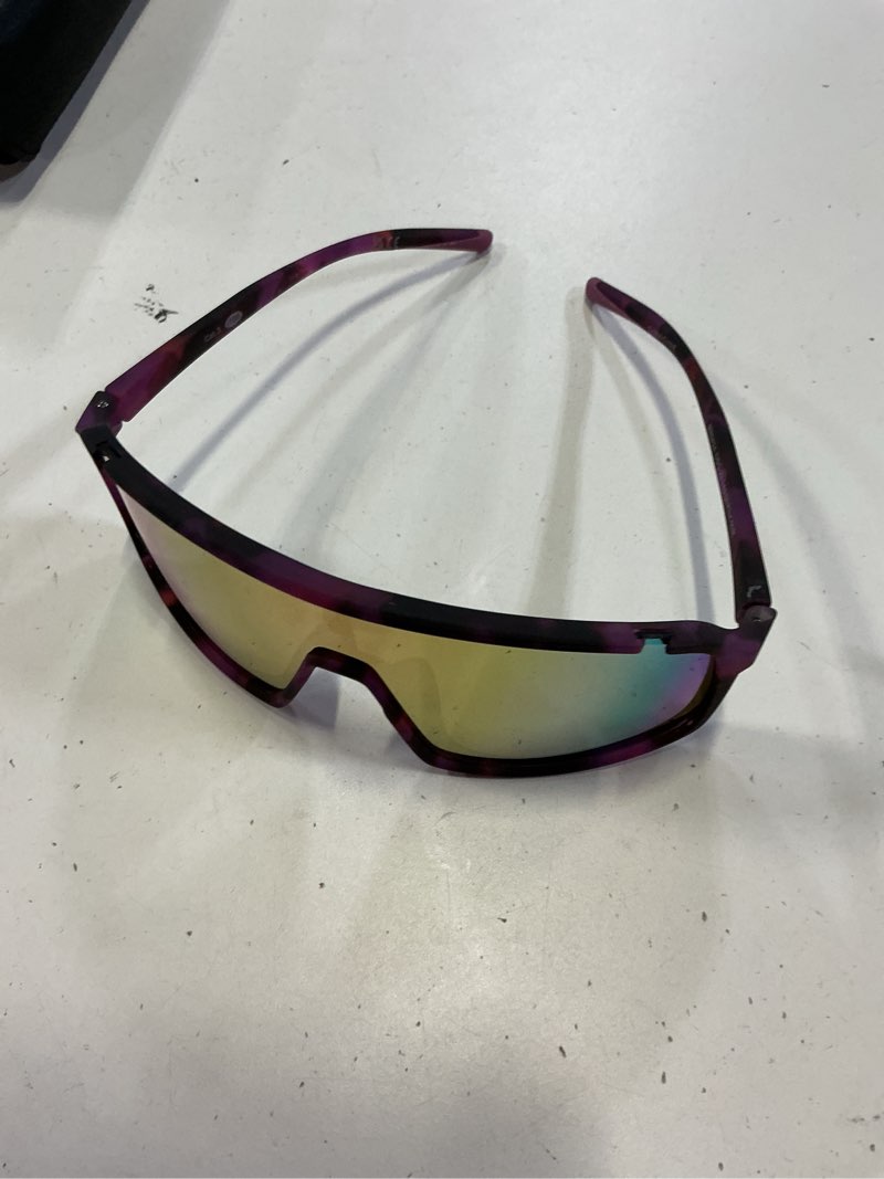 Condition photo showing New/Like New for youth shield sunglasses purple