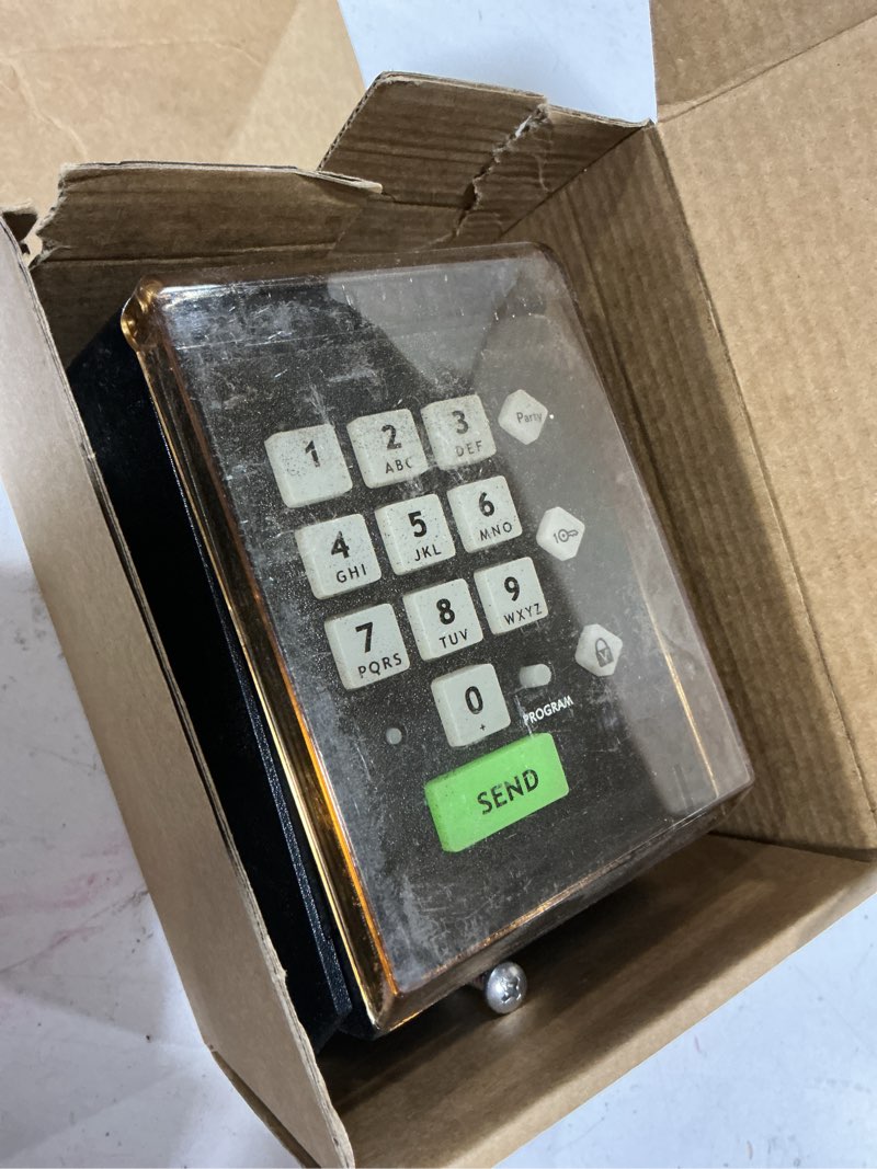 Condition photo showing As Is for for ghost control, axp1 axs1 ghost gate opener remote transmitter, 5-button, 3-button remote transmitter for automatic gate openers, partymode, for ghost control opener systems (keypad)