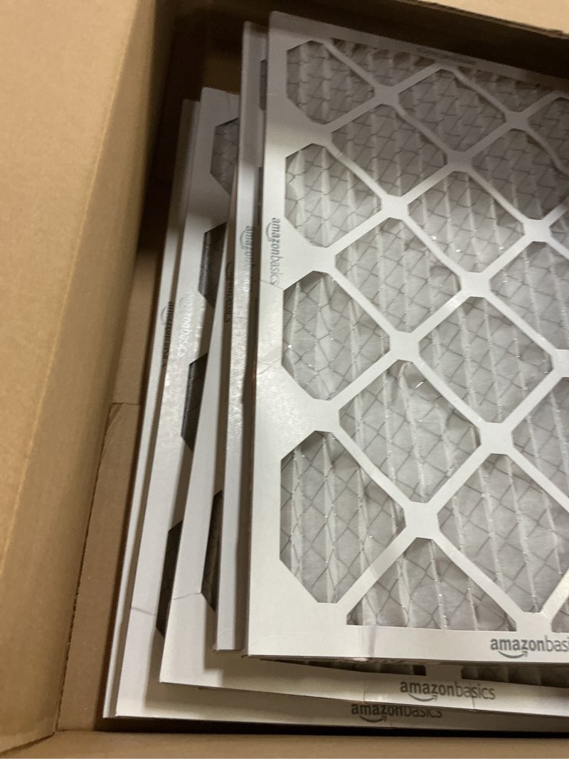 Condition photo showing New/Like New for Amazon Basics Merv 5 AC Furnace Air Filter 16x25x1 inches, Pack of 6 (Actual size: 15.75" x 24.75" x 0.75") 16x25x1 Merv 5