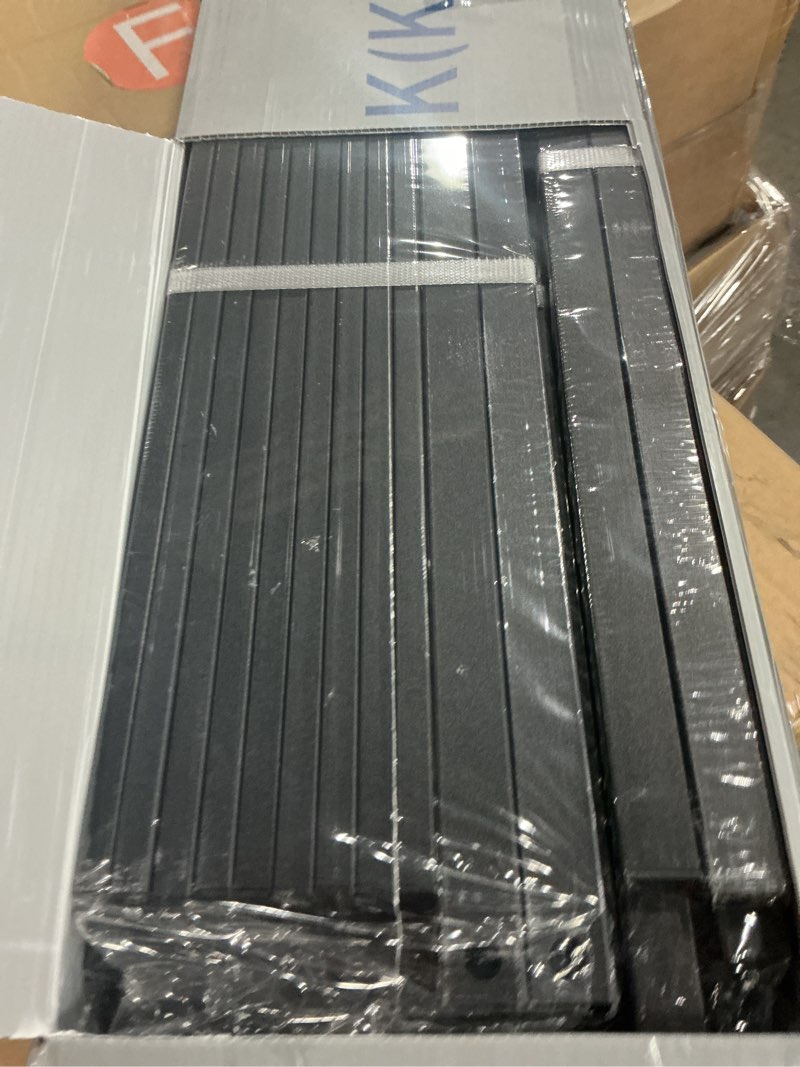 Condition photo showing New/Like New for Metal Bed Frame,King Size Bed Frame with Storage Space,Heavy Duty Sturdy Mattress Foundation,Easy Assembly,No Box Spring Needed, Black,18 Inch,King