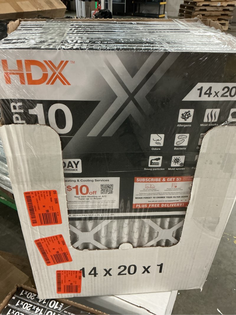 Condition photo showing Good Condition for 14 in. x 20 in. x 1 in. premium pleated air filter fpr 10, merv 12
