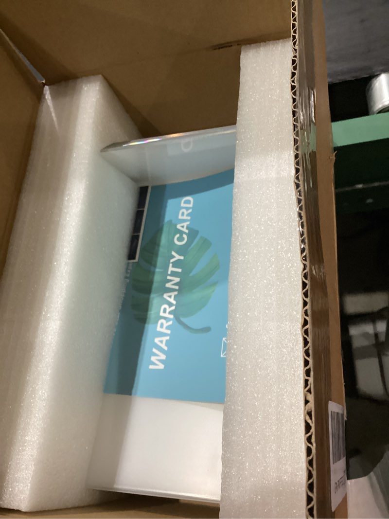 Condition photo showing New/Like New for 12 Pack Acrylic Sign Holder, Clear 8.5 x 11 Inch Slant Back Vertical Sign Holder, Tabletop Plastic Paper Picture Frame Flyer Document Holder Display Stand for Home, Office, Restaurants, and Stores L Shape 12 Pack