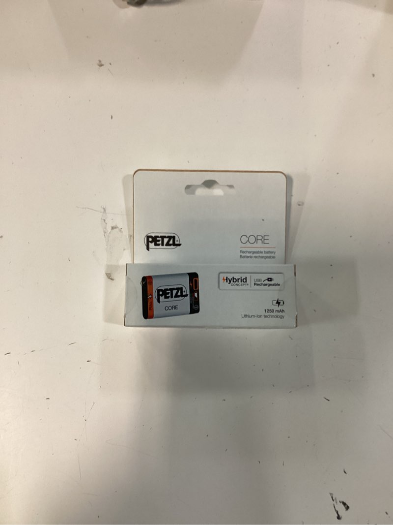 Condition photo showing New/Like New for petzl core rechargeable battery (1250 mah) for hybrid headlamps - micro-usb port
