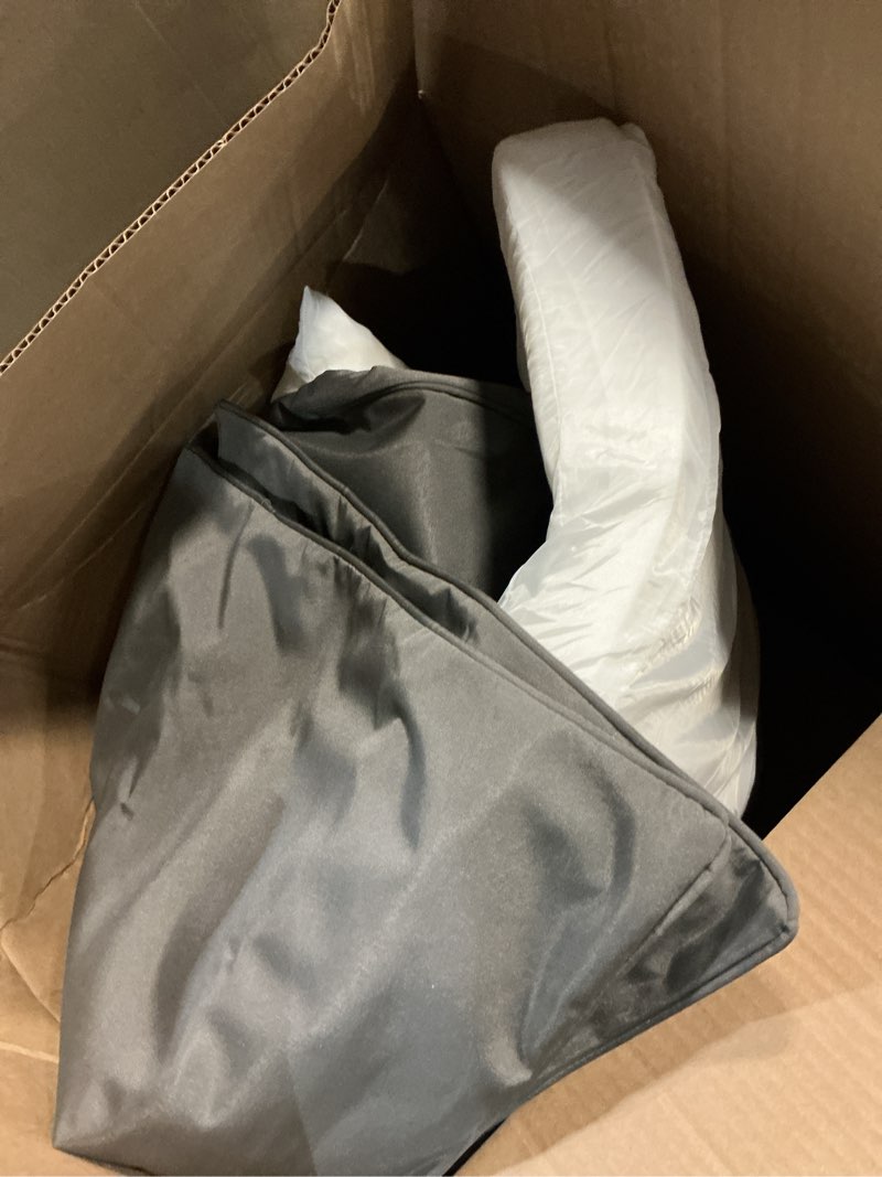 Condition photo showing Good Condition for downluxe 22x22 outdoor chair cushions, waterproof fade resistant patio furniture cushions with handle & removable cover, deep seat outdoor cushions for sofa, couch and patio chairs, dark grey dark grey 22 x 22 inch