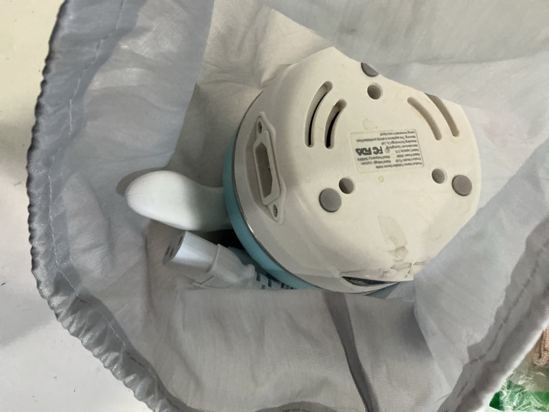 Condition photo showing As Is for collapsible travel kettle electric portable foldable kettle for boiling water, suitable for 110v & 220v dual voltage, for tea & coffee, 850w small mini bpa-free silicone blue electric kettle