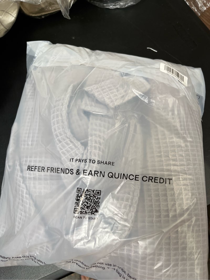 Condition photo showing Good Condition for organic turkish waffle robe, m, grey