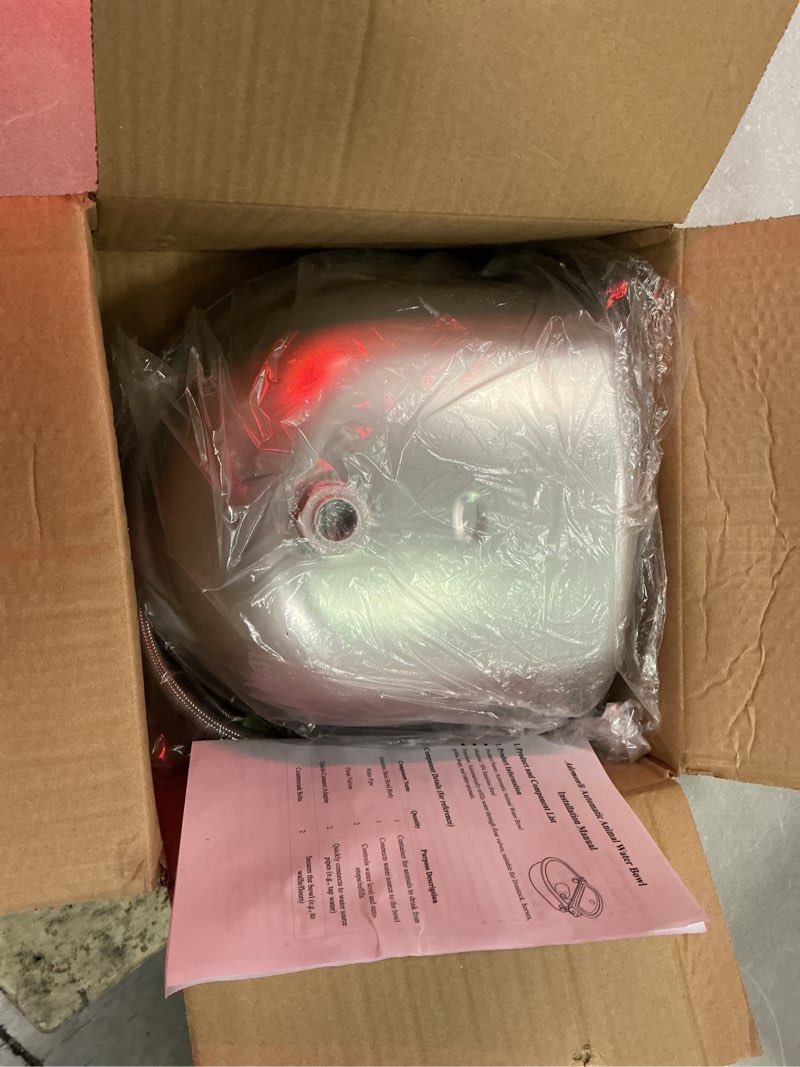 Condition photo showing Good Condition for automatic animal drinking water bowl with float valve, extended pipe, stainless steel waterer feeder farm dog dispenser kit self filling for livestock extended hose