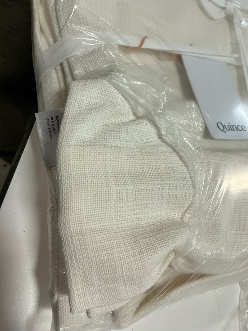 Condition photo showing Good Condition for textured cotton room darkening curtain(48x108in)