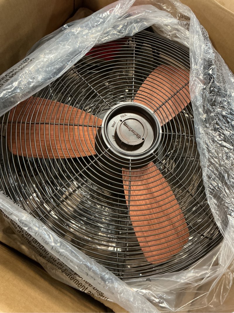 Condition photo showing Good Condition for harbor breeze valdosta 20-in oil rubbed bronze with cinnamon blades indoor/outdoor cage ceiling fan (3-blade)