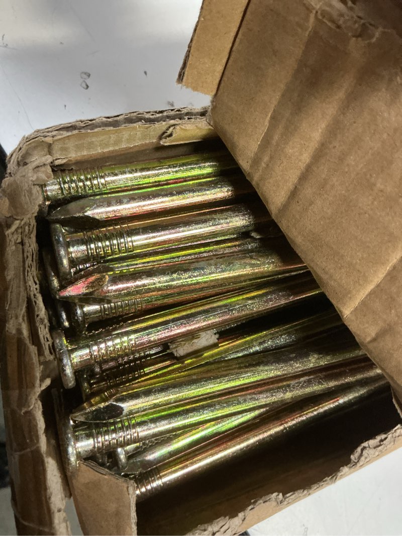 Condition photo showing Good Condition for 16 Inch Landscape Stakes, 45 Pack Heavy Duty Galvanized Metal Ground Anchoring Spikes for Paver Edging, Weed Barrier, Floor Covering, Artificial Turf, Camping Tent (Yellow)