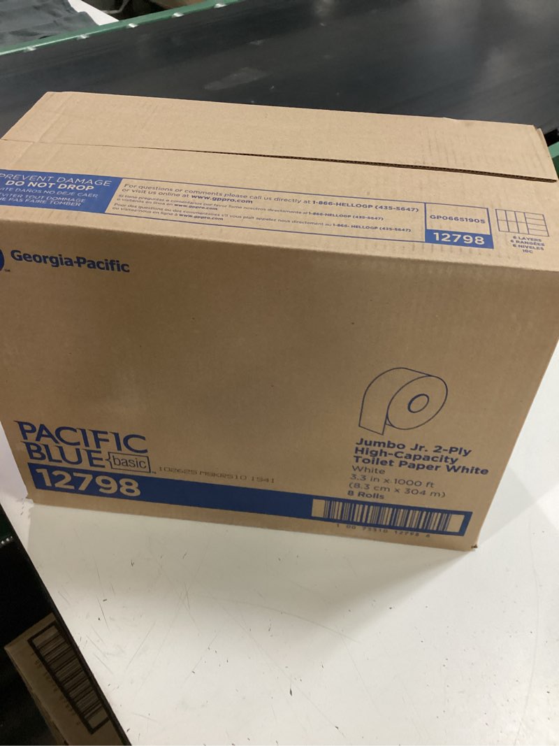 Condition photo showing New/Like New for georgia pacific professional jumbo jr. bathroom tissue roll  septic safe  2-ply  white  1000 ft  8 rolls/carton -gpc12798