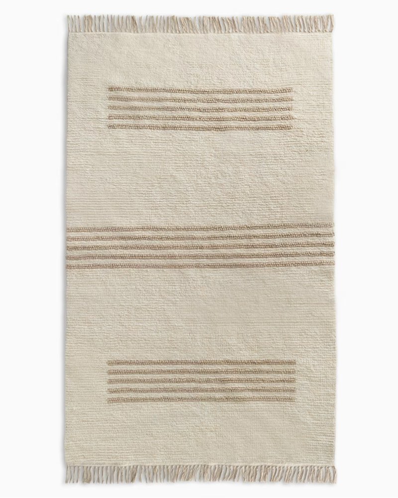 Otto Hand-Knotted Cotton Wool Rug 3’x5’