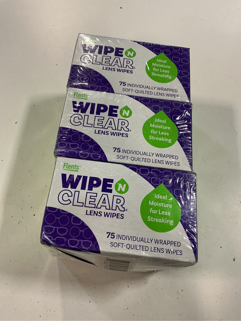 Condition photo showing New/Like New for flents wipe n clear lens wipes (225 count)