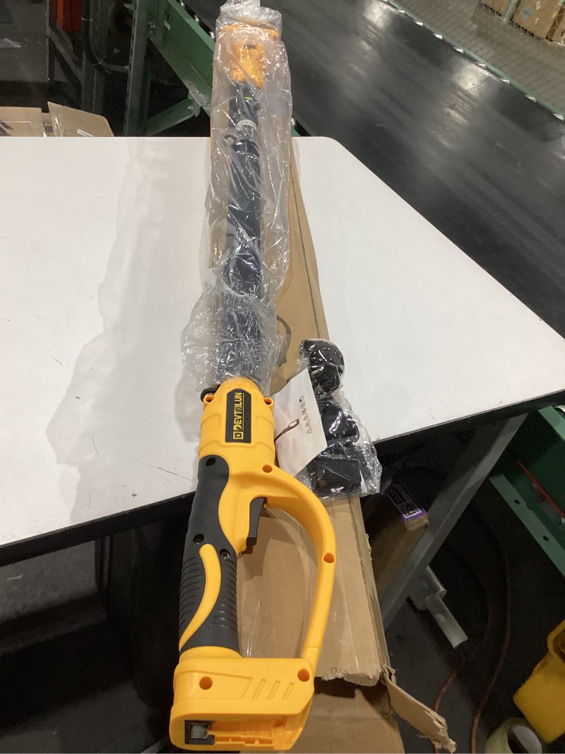 Condition photo showing New/Like New for electric pruning shears extension pole for dewalt cordless pruner/mini chainsaw 20v battery(pole only), 4.2-8.2ft adjustable telescopic pole with 180°rotating head, pole pruner with shoulder strap