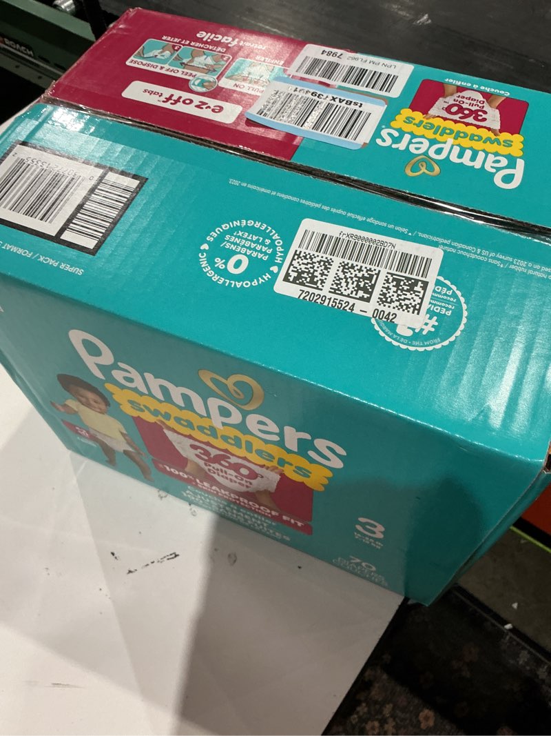 Condition photo showing New/Like New for pampers diapers - swaddlers 360° - size 3, 70 count, up to 100% leakproof comfy dry fit, designed for easy changes, pull on baby diaper (packaging may vary) size 3 70