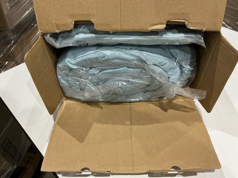 Condition photo showing Good Condition for bedsure california king comforter set - bed in a bag cal king bedding set 7 pcs, gentlesoft™ pintuck bed set gift for family, pinch pleat light blue comforter with sheets, pillowcases & shams california king 11 - light blue