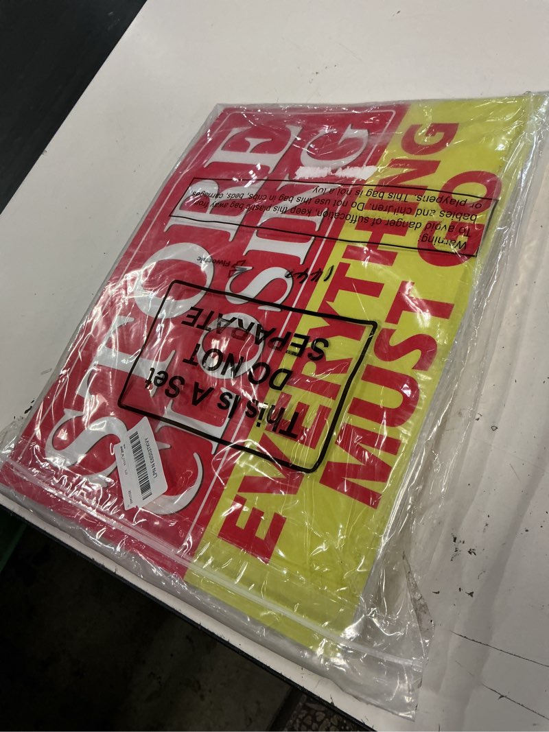 Condition photo showing Good Condition for 4 pcs store closing everything must go banner signs kit lawn yard signs with stakes and grommets polyester fabric reusable weatherproof banner for outdoor indoor advertising business