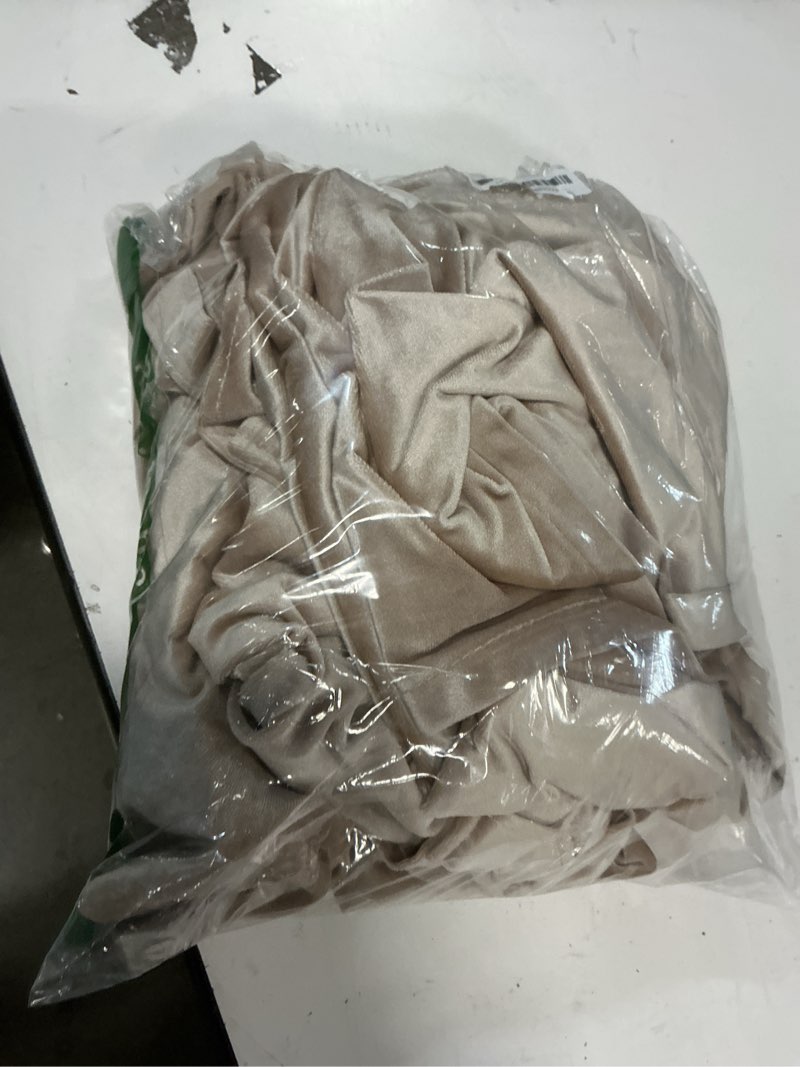 Condition photo showing Good Condition for Sun Zero Belize 2-Pack Magnetic Closure Pleated Look Theater Grade 100% Blackout Back Tab Curtain Panel Pair, 52" x 84", Cream Cream 52"W x 84"L (Pack of 2)