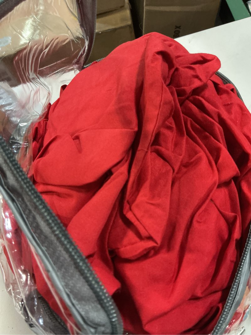 Condition photo showing As Is for Hearth & Harbor Queen Sheets Sets - 6 Piece, Extra Deep Pocket, Microfiber, Cherry Red