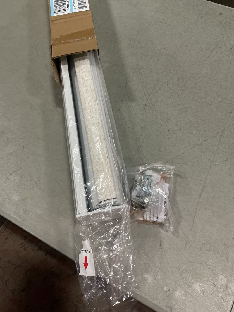 Condition photo showing New/Like New for persilux blackout roller shades for window blinds,cordless,linen fabric,thermal insulated fabric uv protection shades for home,office,bedroom,door,blackout-cream,35" w x 72" h 35"w x 72"h blackout-cream