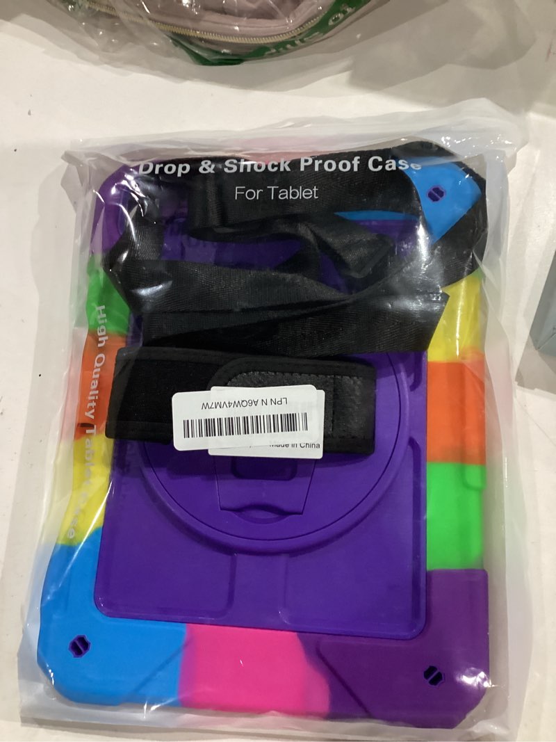 Condition photo showing Good Condition for BATYUE Case for iPad (A16) 11th/10th Gen 11''/10.9'' - Heavy Duty Shockproof Cover for Kids with 360° Rotating & 180° Folding Stand, Screen Protector, Shoulder Strap & Pencil Holder | Colorful Pink A1-Ring Kickstand(Xpink)