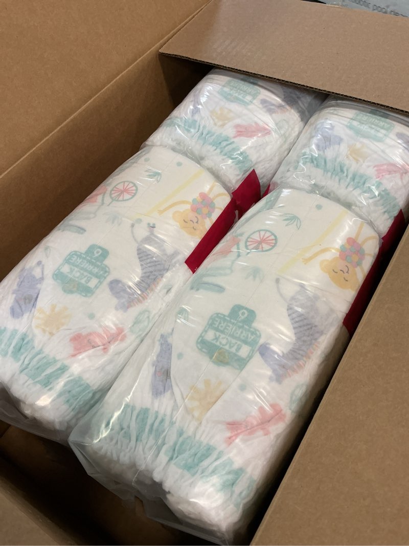 Condition photo showing New/Like New for Pampers Diapers - Cruisers 360 - Size 6, 104 Count, Babyproof up to 100% Leakproof Pull-On Diaper Size 6 104