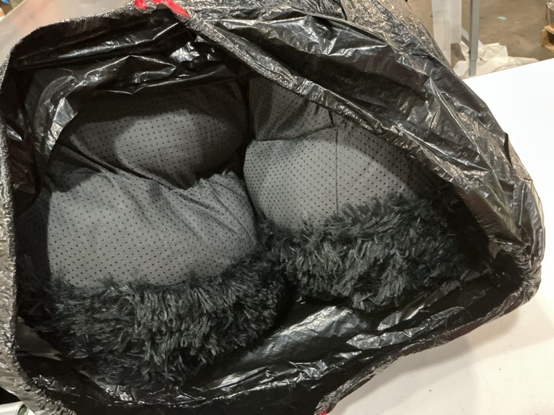 Condition photo showing Good Condition for Bedsure Calming Dog Bed for Extra Large Dogs - Donut Washable Large Pet Bed, 45 inches Anti-Slip Round Fluffy Plush Faux Fur Dog Bed, Fits up to 120 lbs Pets, Black 45"L x 45"W x 10"Th Black