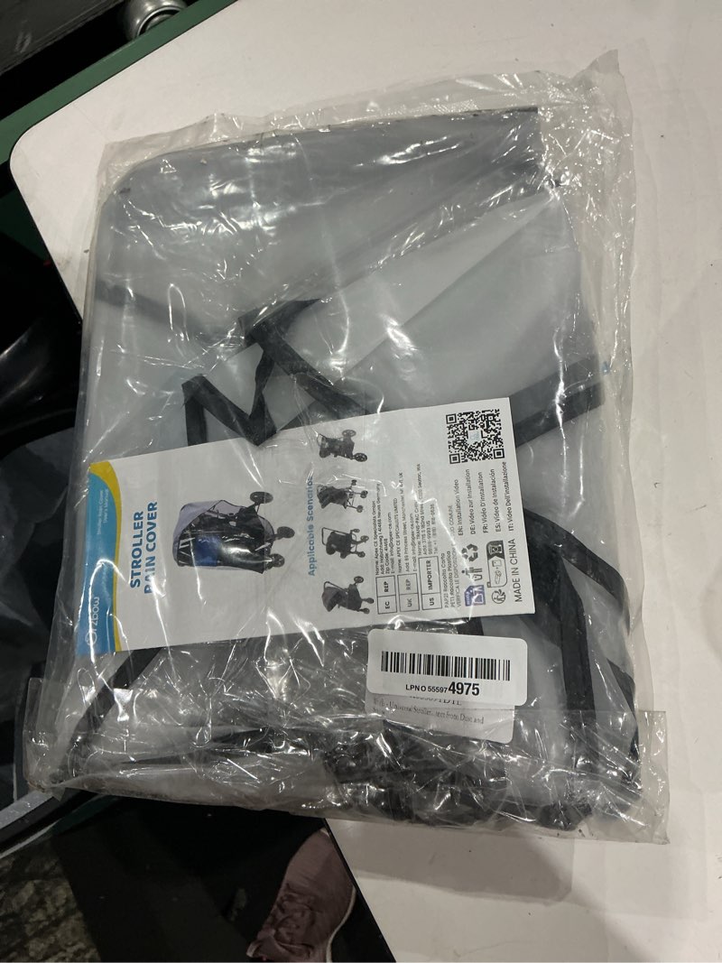 Condition photo showing Good Condition for universal stroller rain cover, rain cover for stroller with clear vision, waterproof baby travel weather shield with breathable ventilation and easy access, thick eva & pvc protect from dust and snow with clear hd panel