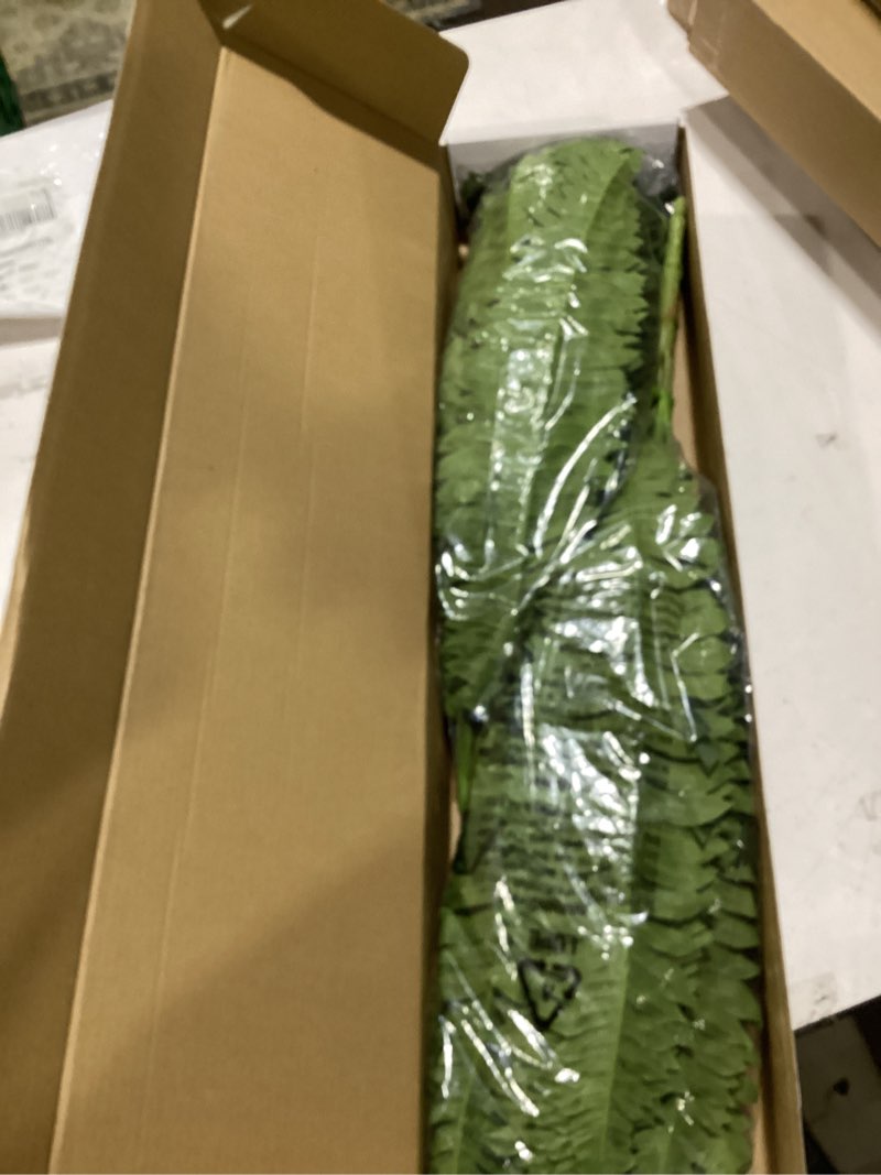 Condition photo showing Good Condition for 35" ferns artificial bush plants large, 2 artificial boston ferns with 39 fronds for outdoors home decor