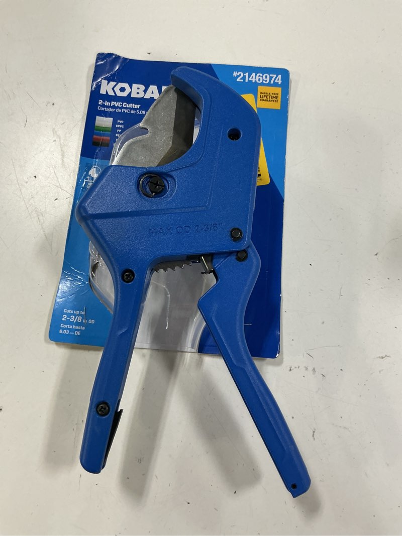 Condition photo showing As Is for kobalt 2-in pvc cutter
