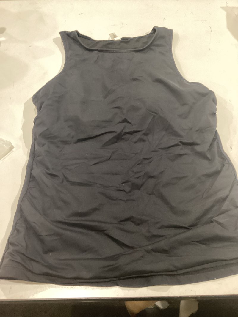 Condition photo showing New/Like New for daci tankini tops for women high neck swim top tummy control bathing suit top modest swim tank top no bottom medium black