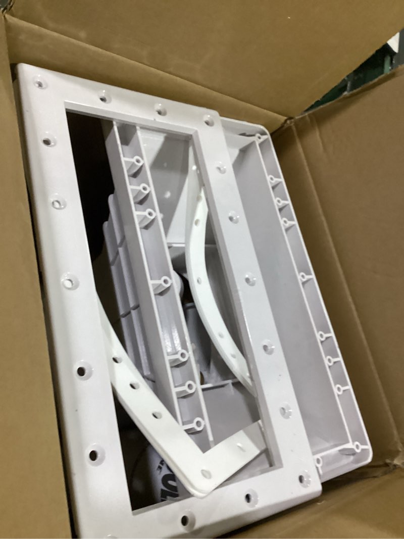Condition photo showing As Is for swimline hydrotools standard wide mouth above ground pool skimmer kit | already assembled | abs construction | pool skimmer | wide mouth | snap-in & removable weir | above ground pool skimmer