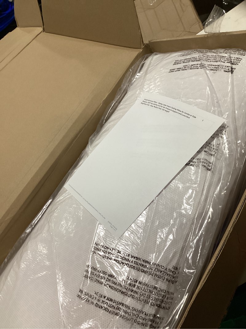 Condition photo showing Good Condition for purple harmony pillow – talalay latex foam cooling pillow for combo or side sleepers, 360º hex gelflex grid for no-pressure support and luxurious weightless feel - king, medium feel, tall height king - tall