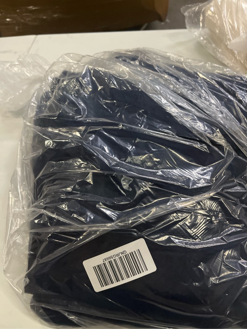 Condition photo showing Good Condition for european linen room darkening curtain, 96x96, navy