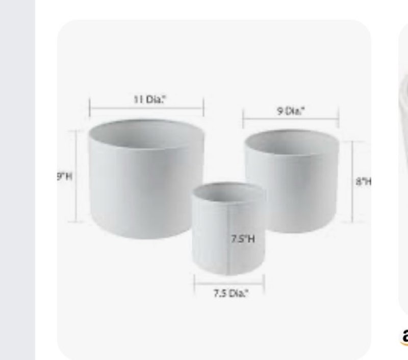 Minimalist Metal Planter Trio white