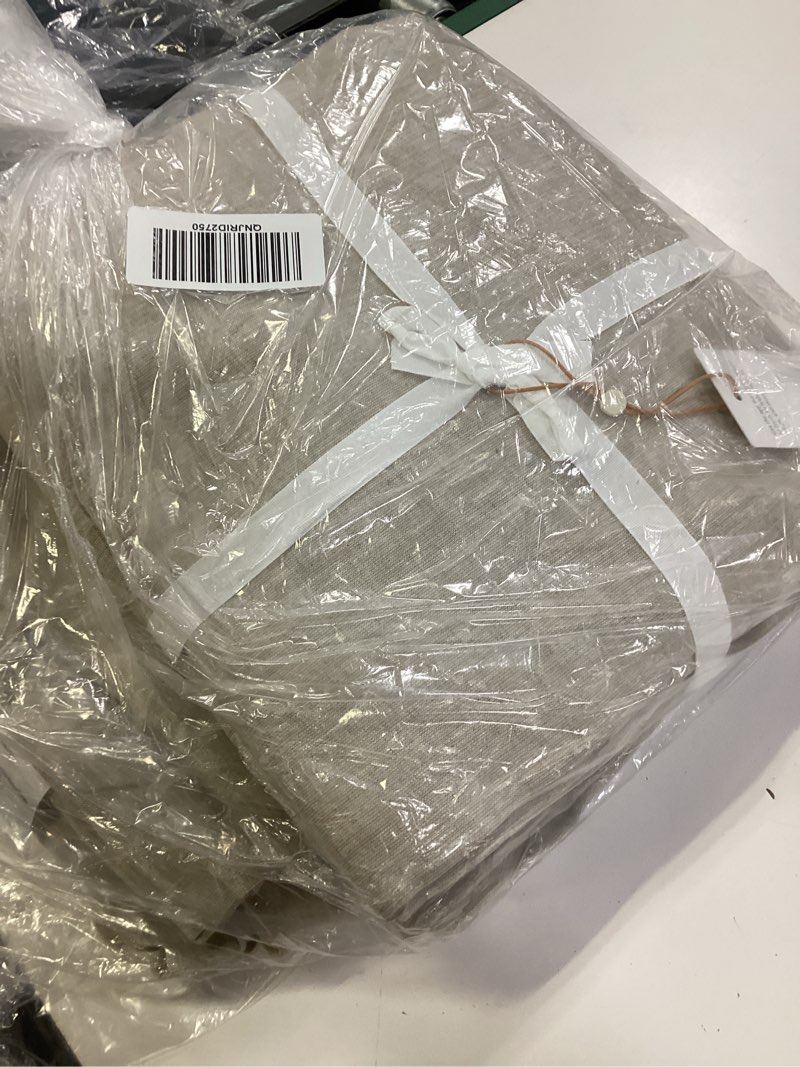 Condition photo showing Good Condition for european linen room darkening curtain, 48x96, flax