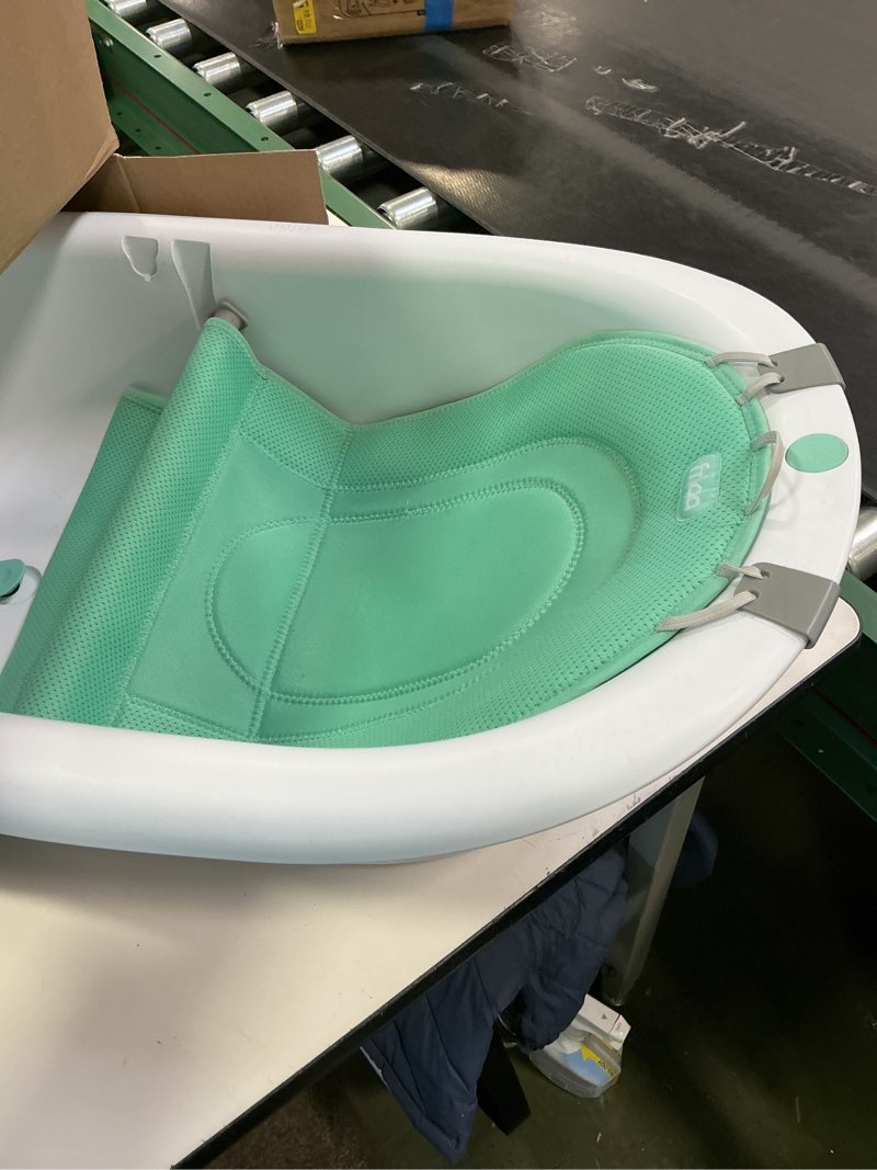 Condition photo showing As Is for Frida Baby 4-in-1 Grow-with-Me Baby Bathtub, Baby Tub for Newborns to Toddler with Removable Bath Seat & Backrest for Bath Support in Tub Bath Tub