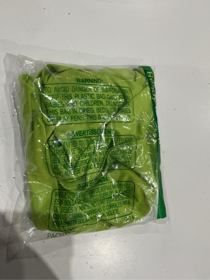 Condition photo showing As Is for mds® pack of 10 stretch spandex chair sashes without slider buckle, reusable elastic plain chair band bow for wedding, reception, party, birthday, baby shower, banquet & event decor - apple green 10 apple green