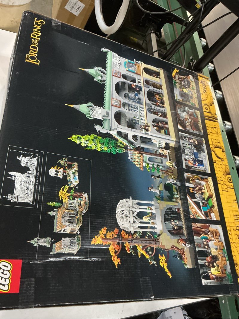 Condition photo showing New/Like New for lego icons the lord of the rings: rivendell building set for adults, ages 18+ - lotr bedroom or home decor - gift for men & women - 10316