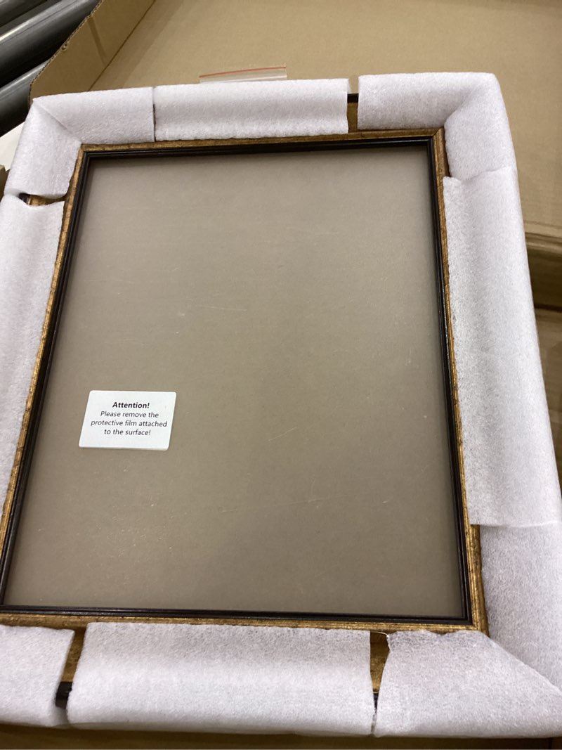 Condition photo showing Good Condition for 11x14inch Photo Frames: Wooden Picture Frames for 11x14 in Photos Puzzles Artwork, Black and Gold Antique Frames for Gallery Decor, Ornate Wall Picture Frames 11"x14" Balck&Gold