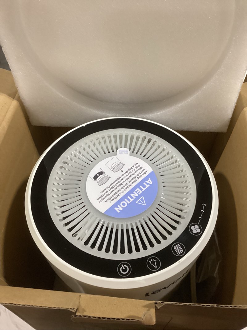 Condition photo showing Good Condition for LEVOIT Air Purifiers for Home, AHAM VERIFIDE, High-Efficiency Filter for Smoke, Dust, Pollen, and Odors in Bedroom, Office, or Nursery, Optional Night Light, Quiet Operation, LV-H132, White White LV-H132