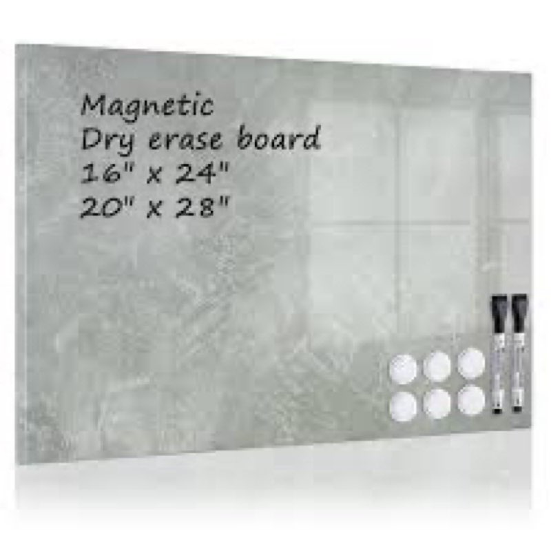Magnetic Dry Erase Board - 28' x 20'' Decorative Magnetic Board for Wall - White Board - Magnet Board Display Board