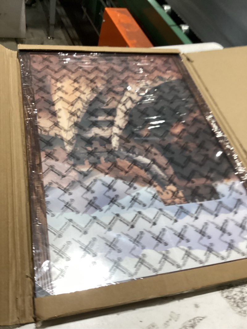 Condition photo showing Good Condition for picrit 16x24 picture frame, photo frame for wall mounting display, brown brown 16x24