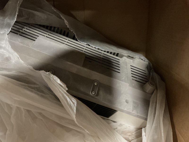 Condition photo showing As Is for 1500W Chicken Coop Heater for Winter, 2 Mode Wall-Mounted Chicken Coop Heater with Timer & Remote Control, 3S Fast Heating & Large LCD Display, Heat Warmer for Chickens, Ducks, Geese in Winter White